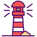 boat, lighthouse, outline, sea, ship, travel, traveling svg vector icon