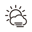 day, foggy, sun, sunny, weather svg vector icon