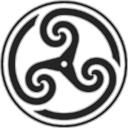 grey,wheeled,triskelion,knot,knotting icon