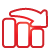 bar, basic, chart, down, red icon