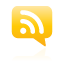 comment, feed, yellow icon