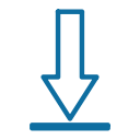 arrow, arrows, direction, down, download, guardar, location, save svg vector icon