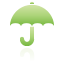 green, umbrella icon