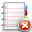delete, notebook icon