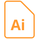 adobe, ai , design, document, file, illustrator svg vector icon