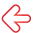 arrow, basic, left, red icon