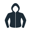 clothes, clothing, fabric, hoodie, man, sport, sweater svg vector icon