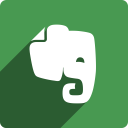 evernote, media, shadow, social, square svg vector icon