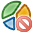 delete, piechart icon