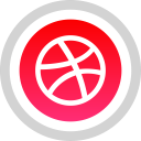 dribbble, logo, media, social svg vector icon