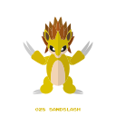 ground, kanto, pokemon, sandslash svg vector icon
