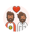 couple, gay, love svg vector icon