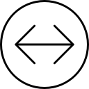 arrow, circle, left, move, right, rightleft, small, thin, two side svg vector icon