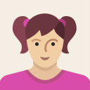 avatar, child, girl, kid, person, uer, young svg vector icon