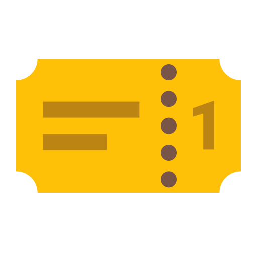 Train Ticket svg vector icon