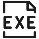 coding, exe, filetype, format, program, programming, software svg vector icon