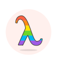 lambda, lgbtq, sign svg vector icon