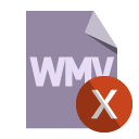 file,format,wmv,cross icon