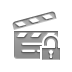 clapperboard,lock,open icon