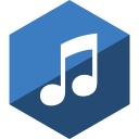 gloss, hexagon, itunes, media, social svg vector icon