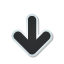 arrow, down, sticker icon