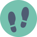 foot print, shoe print svg vector icon