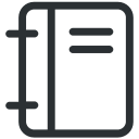 book, copybook, notebook svg vector icon