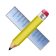 application, pencil, ruler icon