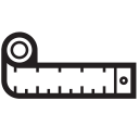 body, centimeter, diet, fitness, measure, meter, tape measure svg vector icon