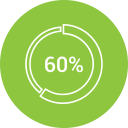 chart, diagram, graph, pie chart, pie graph, sixty svg vector icon