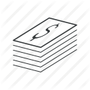 banknotes, cash, currency, dollars, finance, money, payment icon