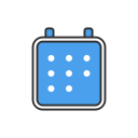 calendar, date, events, twitter svg vector icon