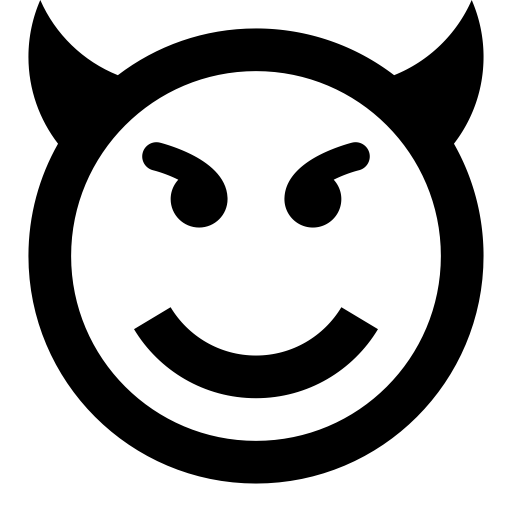 Evil svg vector icon