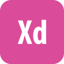adobe, rounded, xd svg vector icon