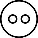 flickr, media, network, social svg vector icon