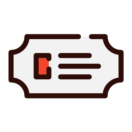 Ticket svg vector icon