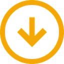 arrow, direction, down, download, neutral, trend icon