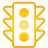 basic, lights, traffic, yellow icon