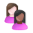 female, mixed, race, users icon