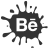social,media,blot,set,behance icon