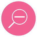 circle, content, minus, search, thin, zoom, zoom out svg vector icon