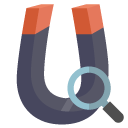 physics,magnet,zoom icon