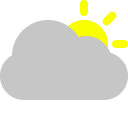 cloud, sun svg vector icon