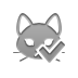 cat,checkmark icon