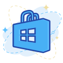 m, media, social, store, windows svg vector icon