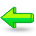 arrow, green, left icon