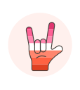 flag, hand, lesbian, rock svg vector icon