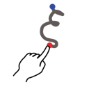 gestureworks, greek, stroke, xi icon