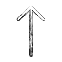 arrow, productivity, shape, social, top svg vector icon
