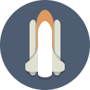 rocket, spaceship, spaceshuttle svg vector icon